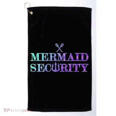 Mermaid Security Funny Golf Towel