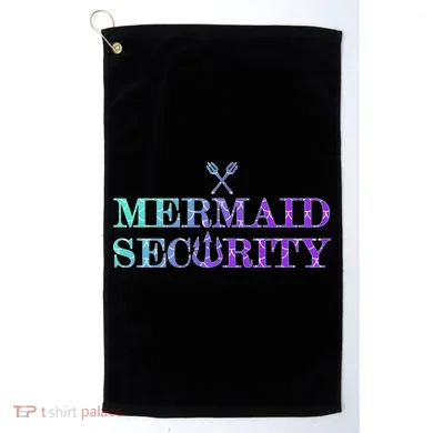 Mermaid Security Funny Golf Towel