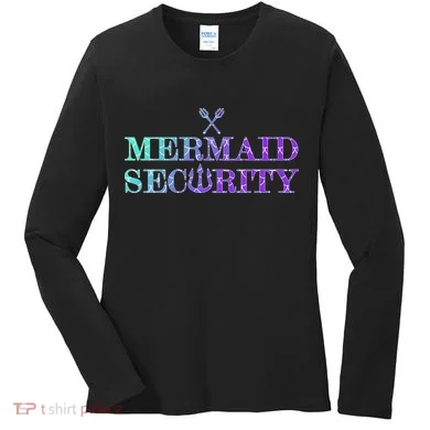 Mermaid Security Funny Women's Long Sleeve Shirt