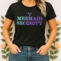 Mermaid Security Funny Women's T-Shirt thumb 2