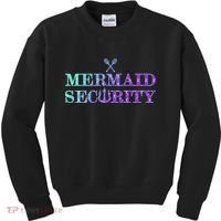 Mermaid Security Funny Kids Sweatshirt thumb 0