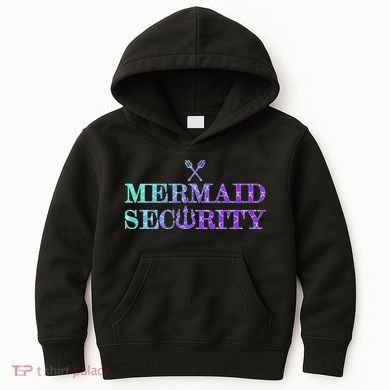 Mermaid Security Funny Kids Hoodie