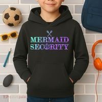 Mermaid Security Funny Kids Hoodie thumb 2