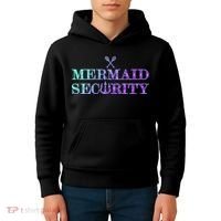 Mermaid Security Funny Kids Hoodie thumb 4