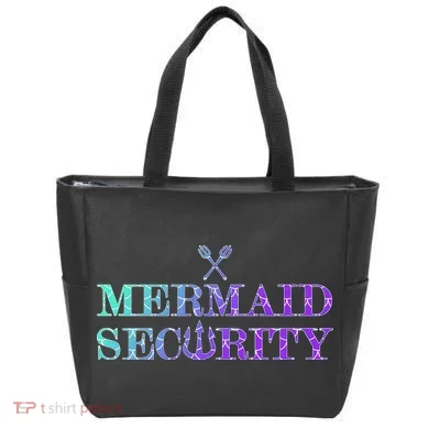 Mermaid Security Funny Tote Bag