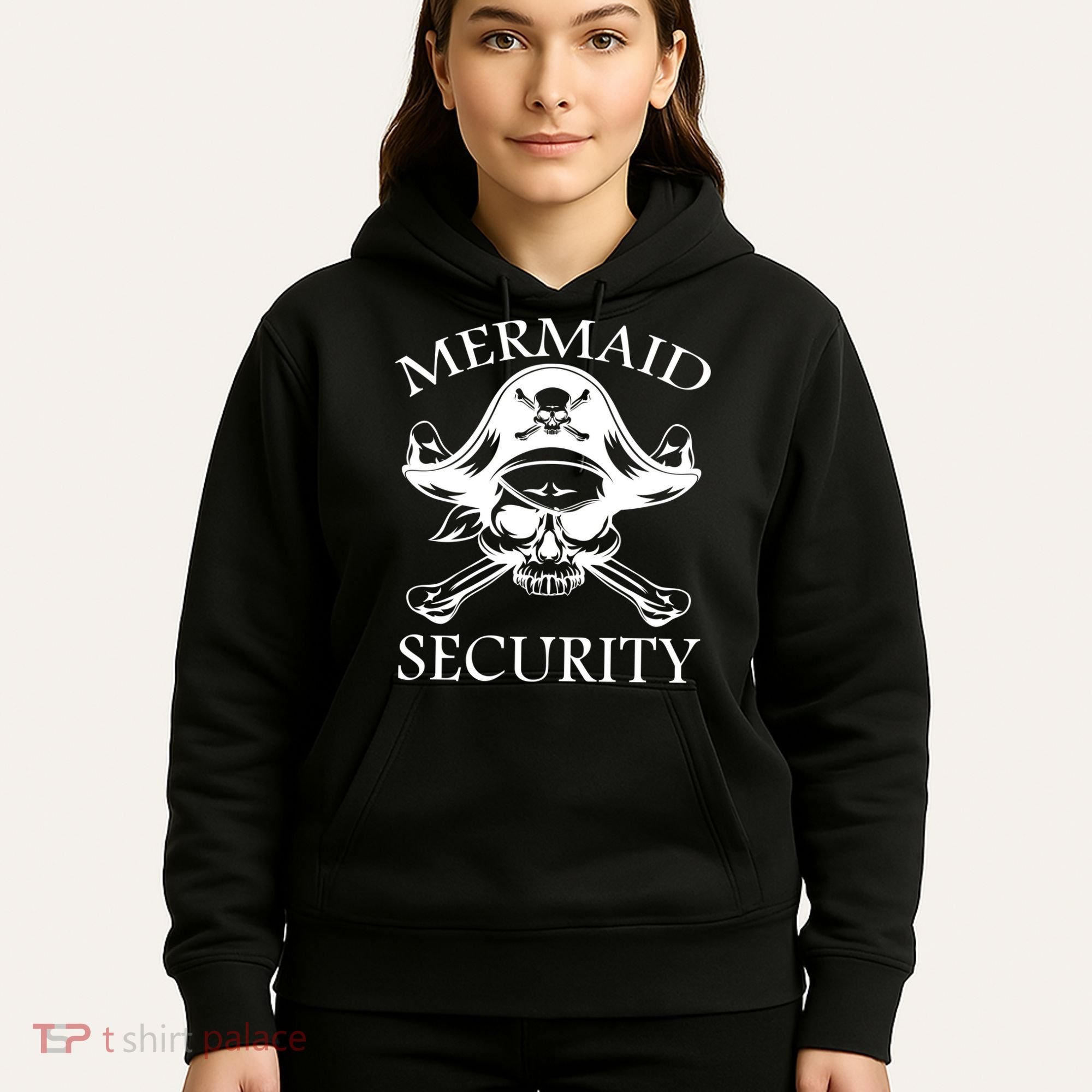 Mermaid Security Pirate Skull Hoodie