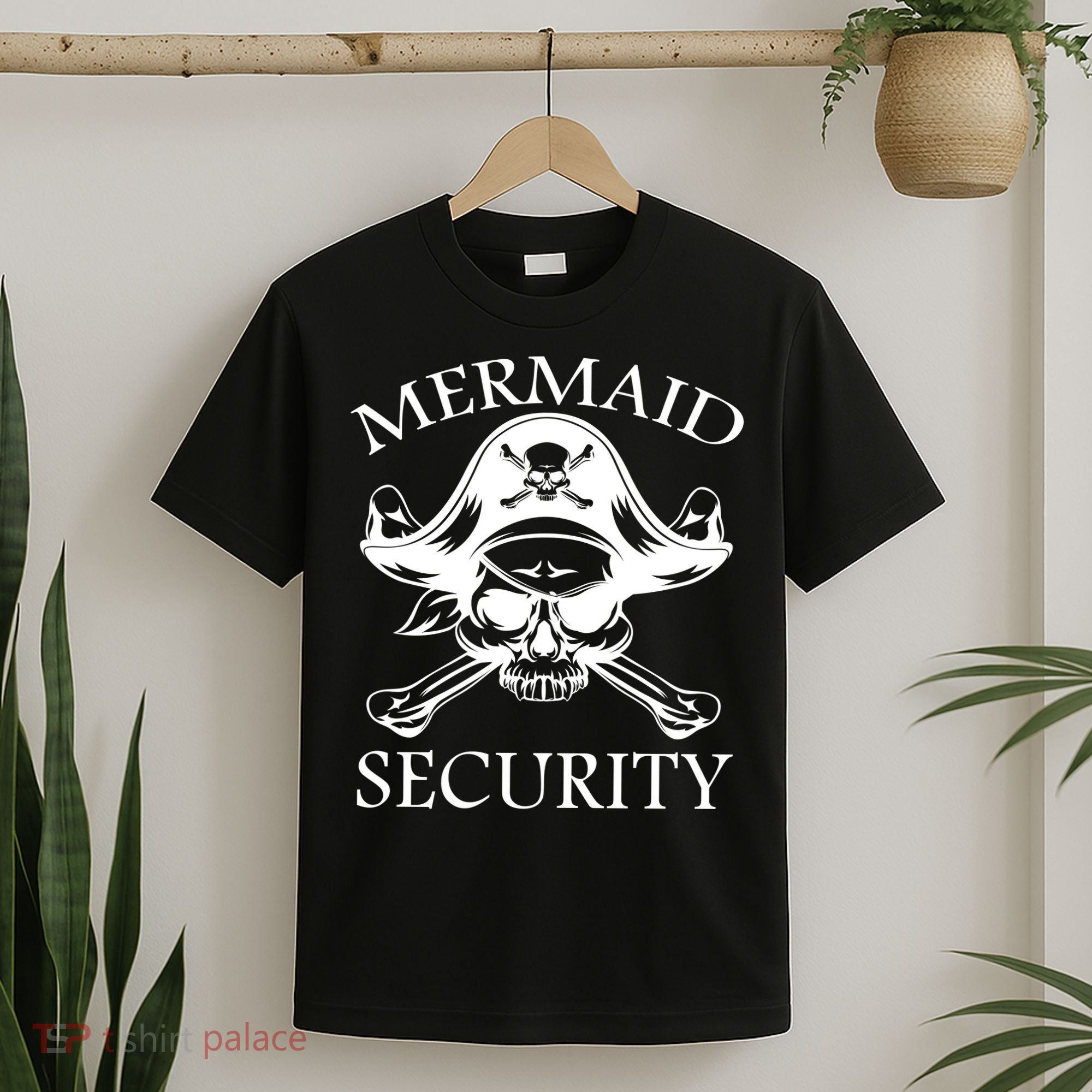 Mermaid Security Pirate Skull T-Shirt