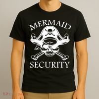 Mermaid Security Pirate Skull T-Shirt thumb 3