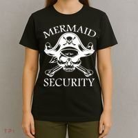 Mermaid Security Pirate Skull T-Shirt thumb 4