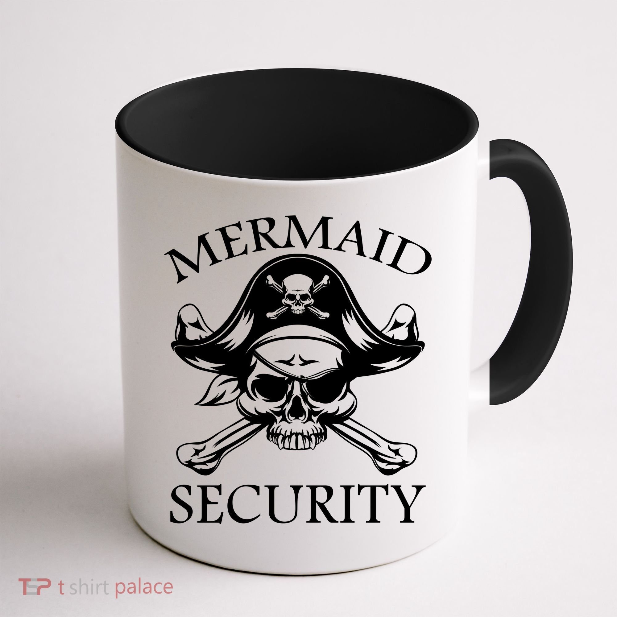 Mermaid Security Pirate Skull Coffee Mug