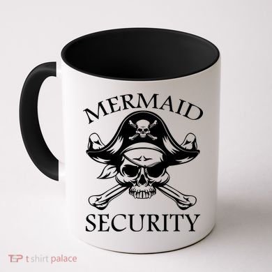 Mermaid Security Pirate Skull Coffee Mug