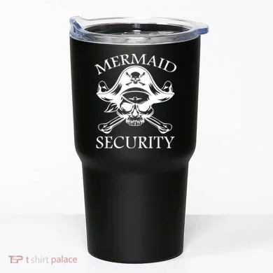 Mermaid Security Pirate Skull Tumbler