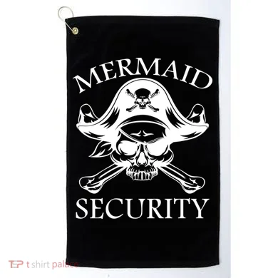 Mermaid Security Pirate Skull Golf Towel