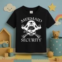 Mermaid Security Pirate Skull Toddler T-Shirt thumb 3