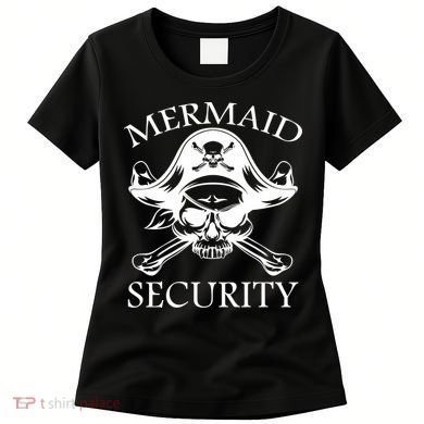 Mermaid Security Pirate Skull Women's T-Shirt