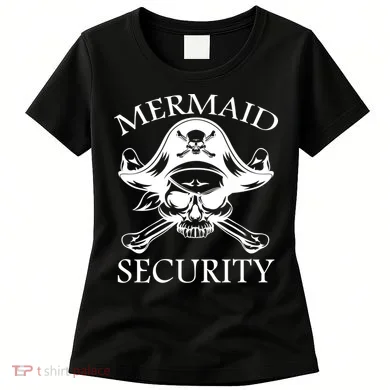 Mermaid Security Pirate Skull Women's T-Shirt