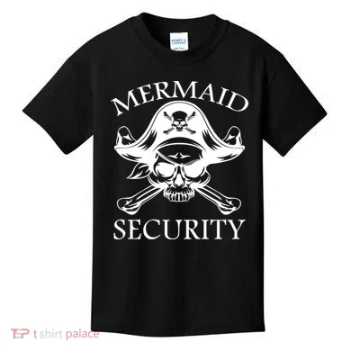 Mermaid Security Pirate Skull Kids T-Shirt