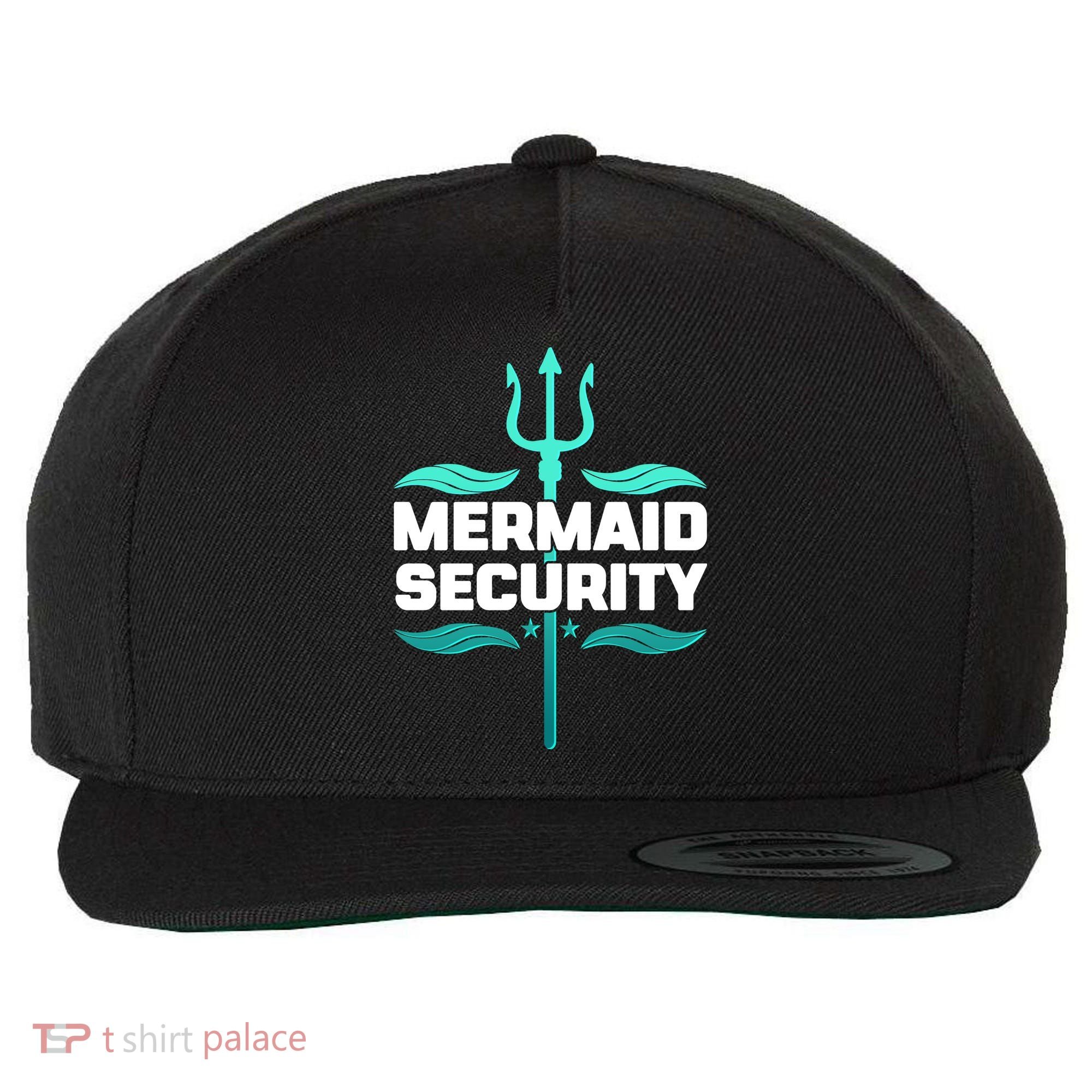 Mermaid Security Trident Wool Snapback Cap
