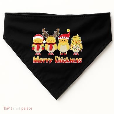 Merry Chickmas USA-Made Doggie Bandana