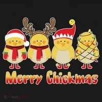 Merry Chickmas Women's Hoodie thumb 2