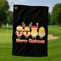 Merry Chickmas Golf Towel thumb 1