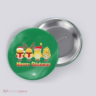 Merry Chickmas Button