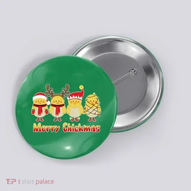 Merry Chickmas Button