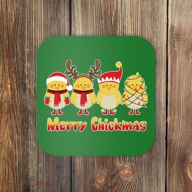 Merry Chickmas Coaster