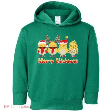 Merry Chickmas Toddler Hoodie