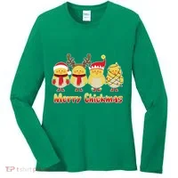 Merry Chickmas Women's Long Sleeve Shirt thumb 0
