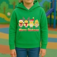 Merry Chickmas Kids Hoodie thumb 3