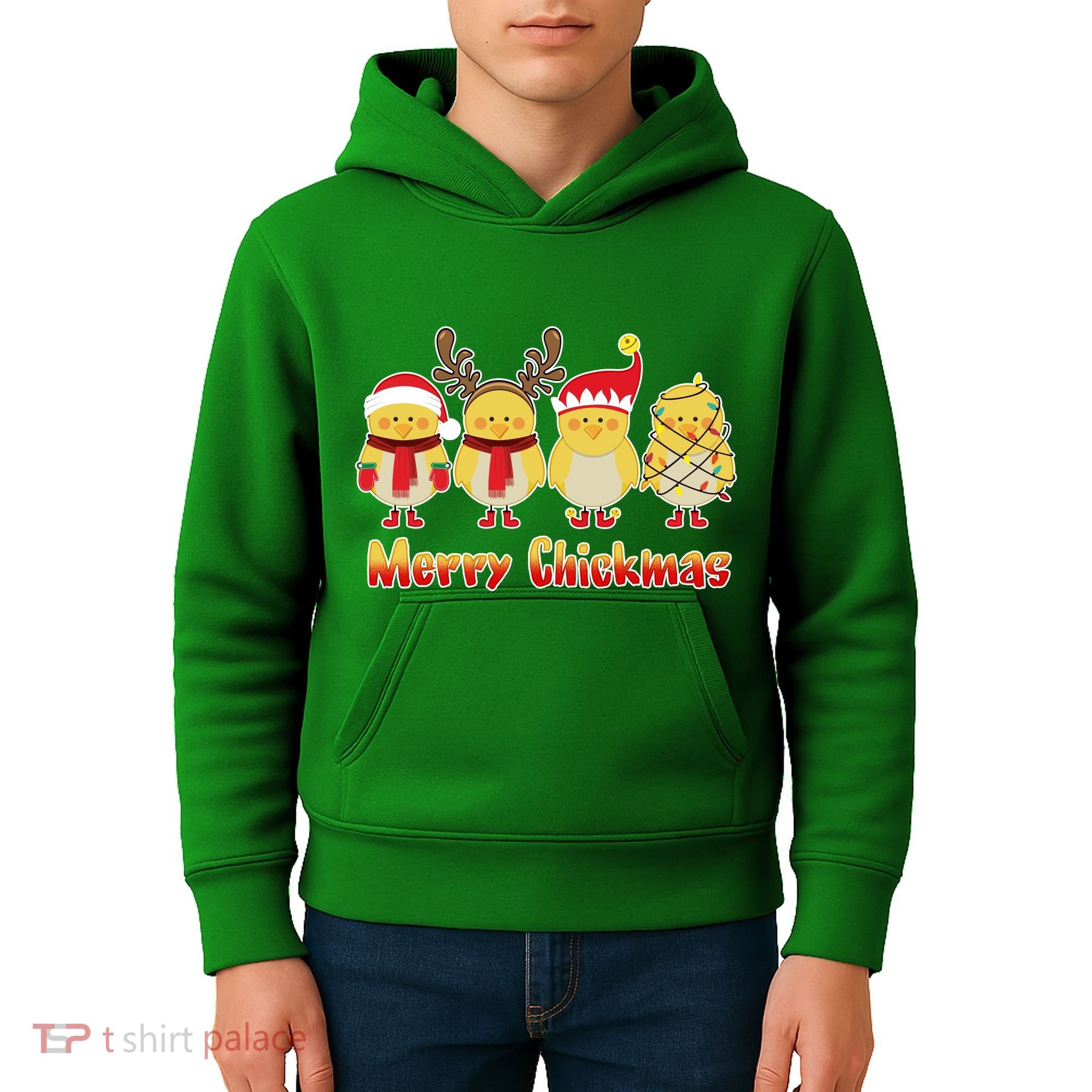 Merry Chickmas Kids Hoodie