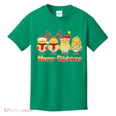 Merry Chickmas Kids T-Shirt