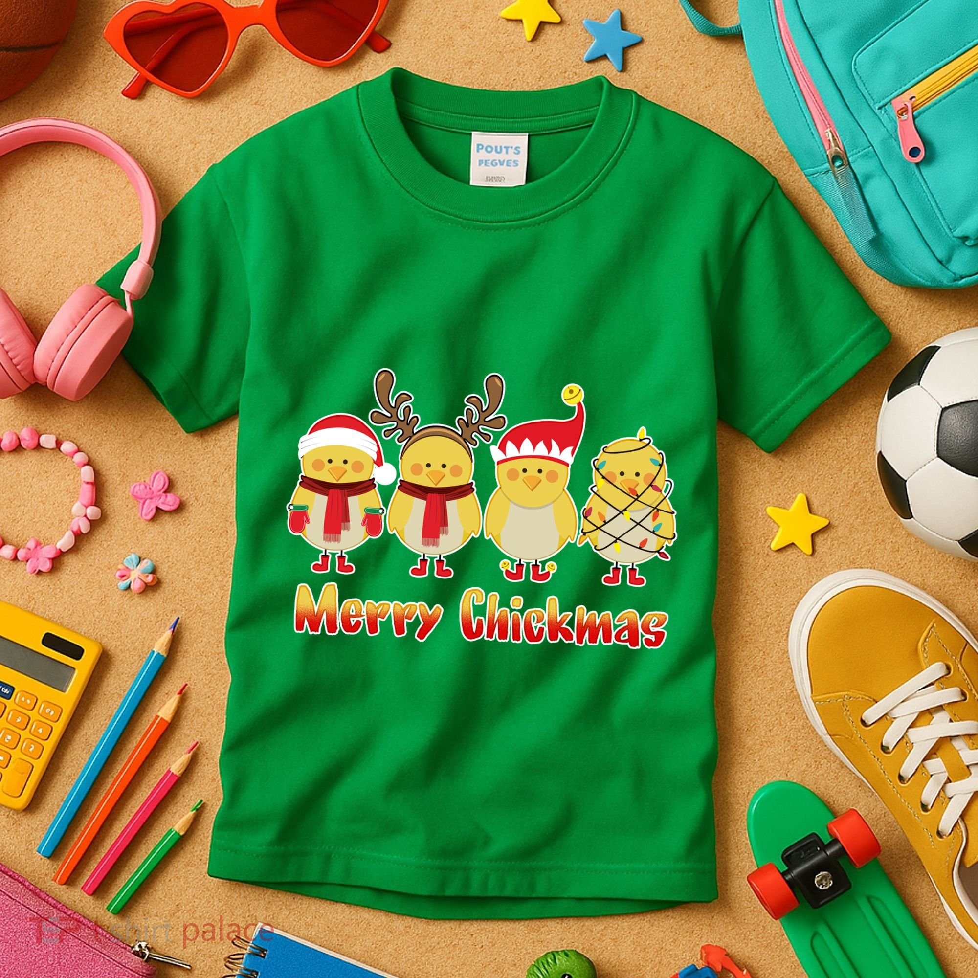 Merry Chickmas Kids T-Shirt