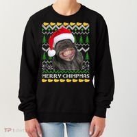 Merry Chimpmas Monkey Ugly Christmas Sweater Women's Sweatshirt thumb 0