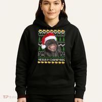 Merry Chimpmas Monkey Ugly Christmas Sweater Hoodie thumb 5