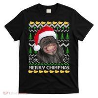 Merry Chimpmas Monkey Ugly Christmas Sweater T-Shirt thumb 0