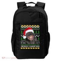 Merry Chimpmas Monkey Ugly Christmas Sweater Backpack thumb 0