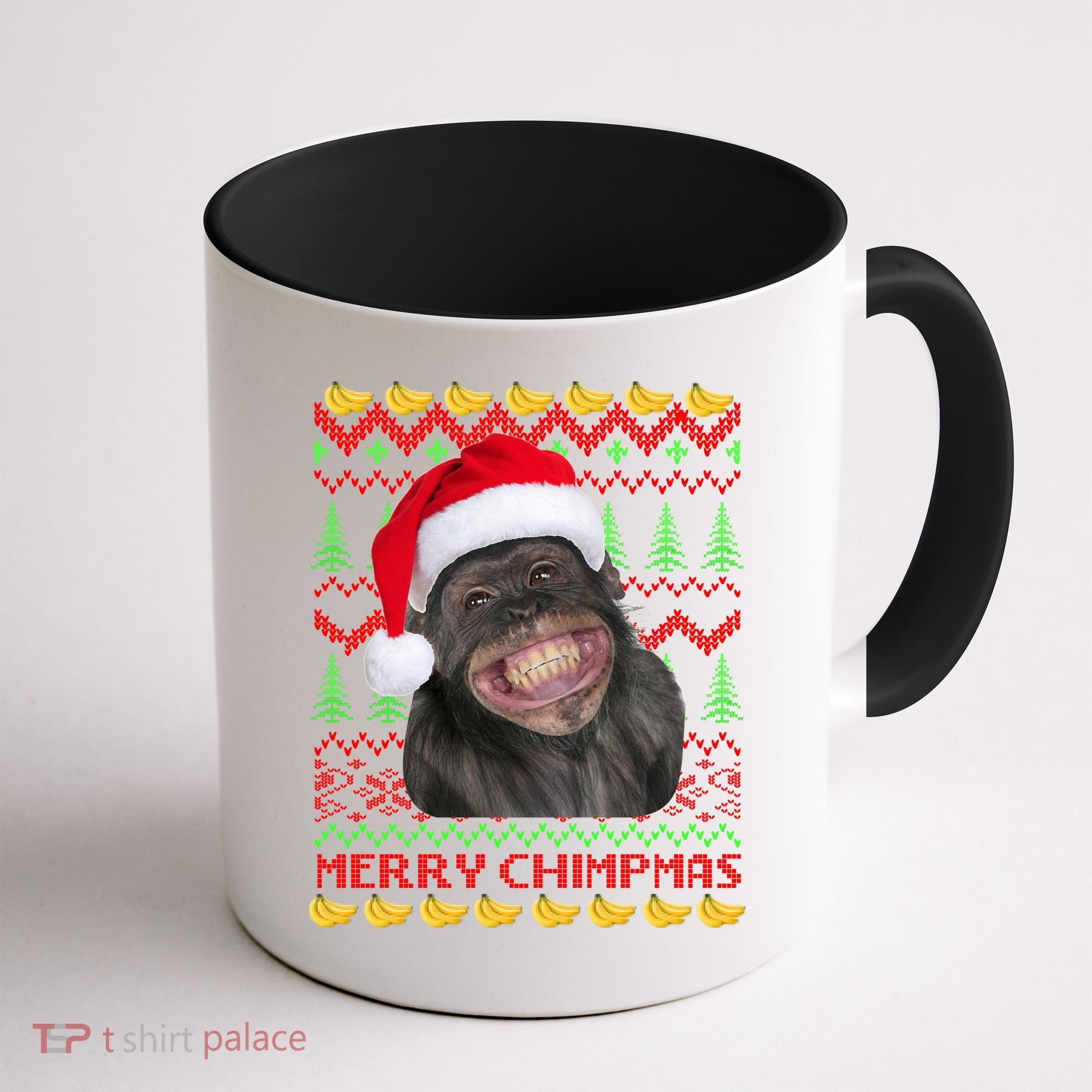Merry Chimpmas Monkey Ugly Christmas Sweater Coffee Mug