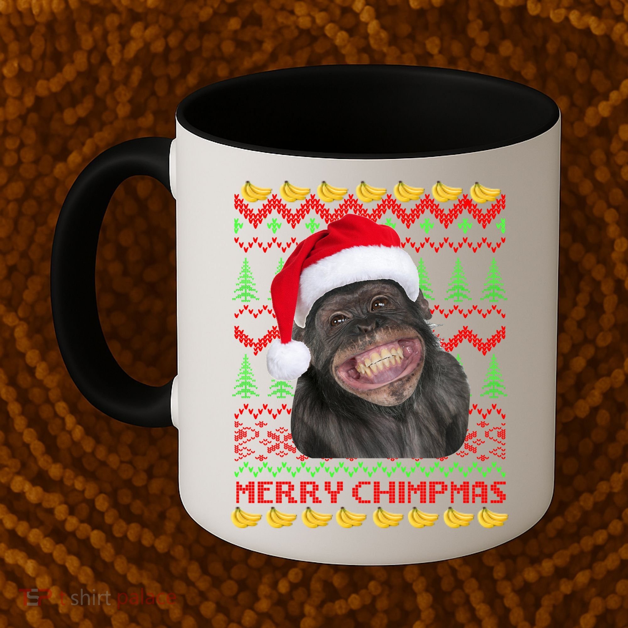 Merry Chimpmas Monkey Ugly Christmas Sweater Coffee Mug
