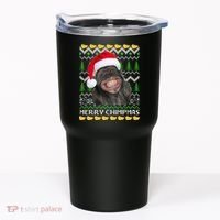 Merry Chimpmas Monkey Ugly Christmas Sweater Tumbler thumb 0