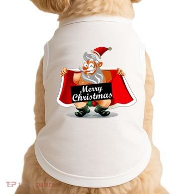 Merry Chrismas X-Mas Santa Bells Doggie Tank