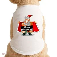 Merry Chrismas X-Mas Santa Bells Doggie Tank thumb 0