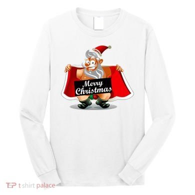 Merry Chrismas X-Mas Santa Bells Long Sleeve Shirt