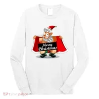 Merry Chrismas X-Mas Santa Bells Long Sleeve Shirt thumb 0