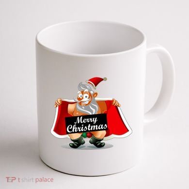 Merry Chrismas X-Mas Santa Bells Coffee Mug back