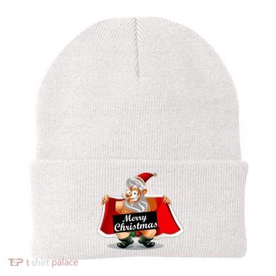 Merry Chrismas X-Mas Santa Bells Beanie