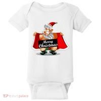 Merry Chrismas X-Mas Santa Bells Baby Bodysuit thumb 0