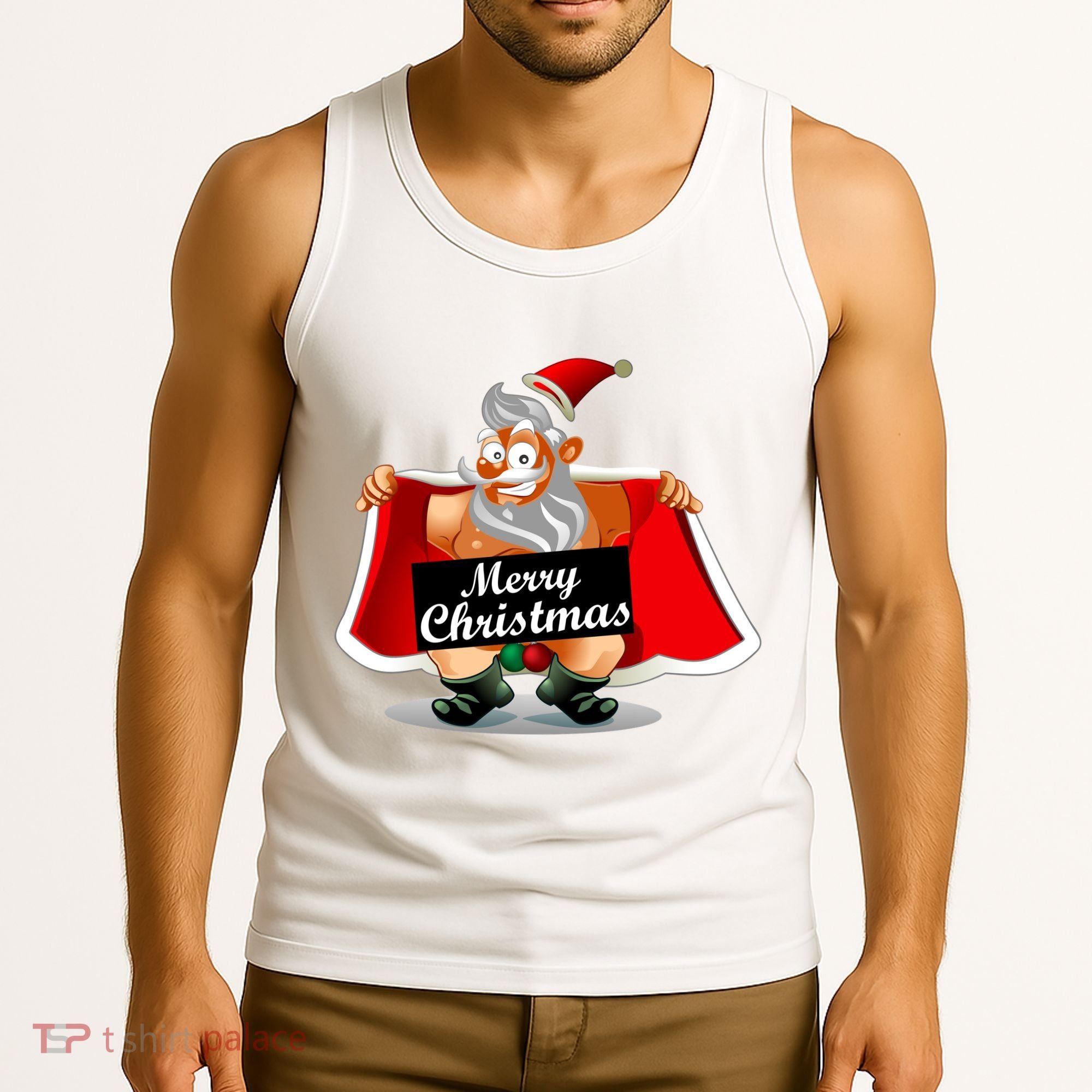Merry Chrismas X-Mas Santa Bells Tank Top