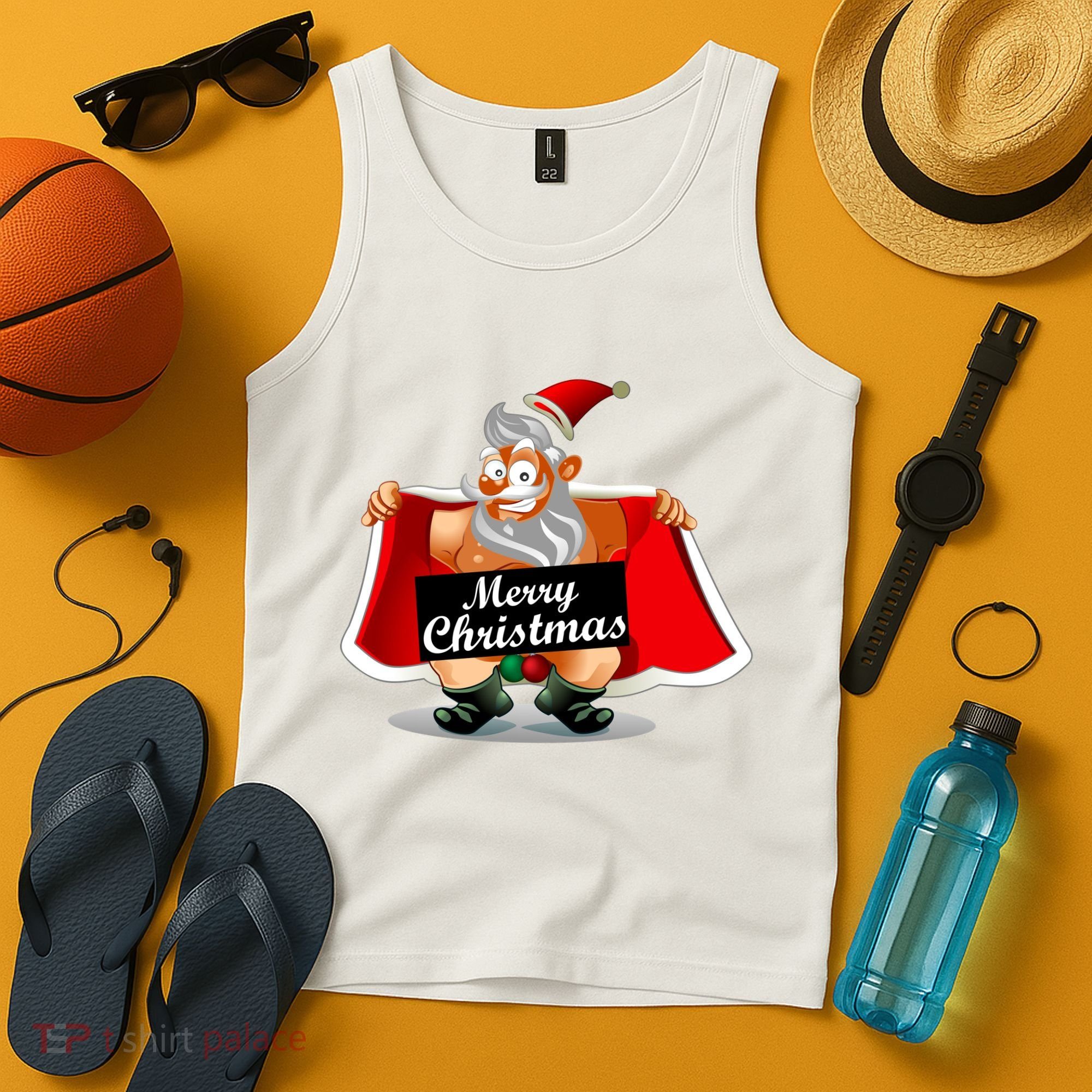 Merry Chrismas X-Mas Santa Bells Tank Top